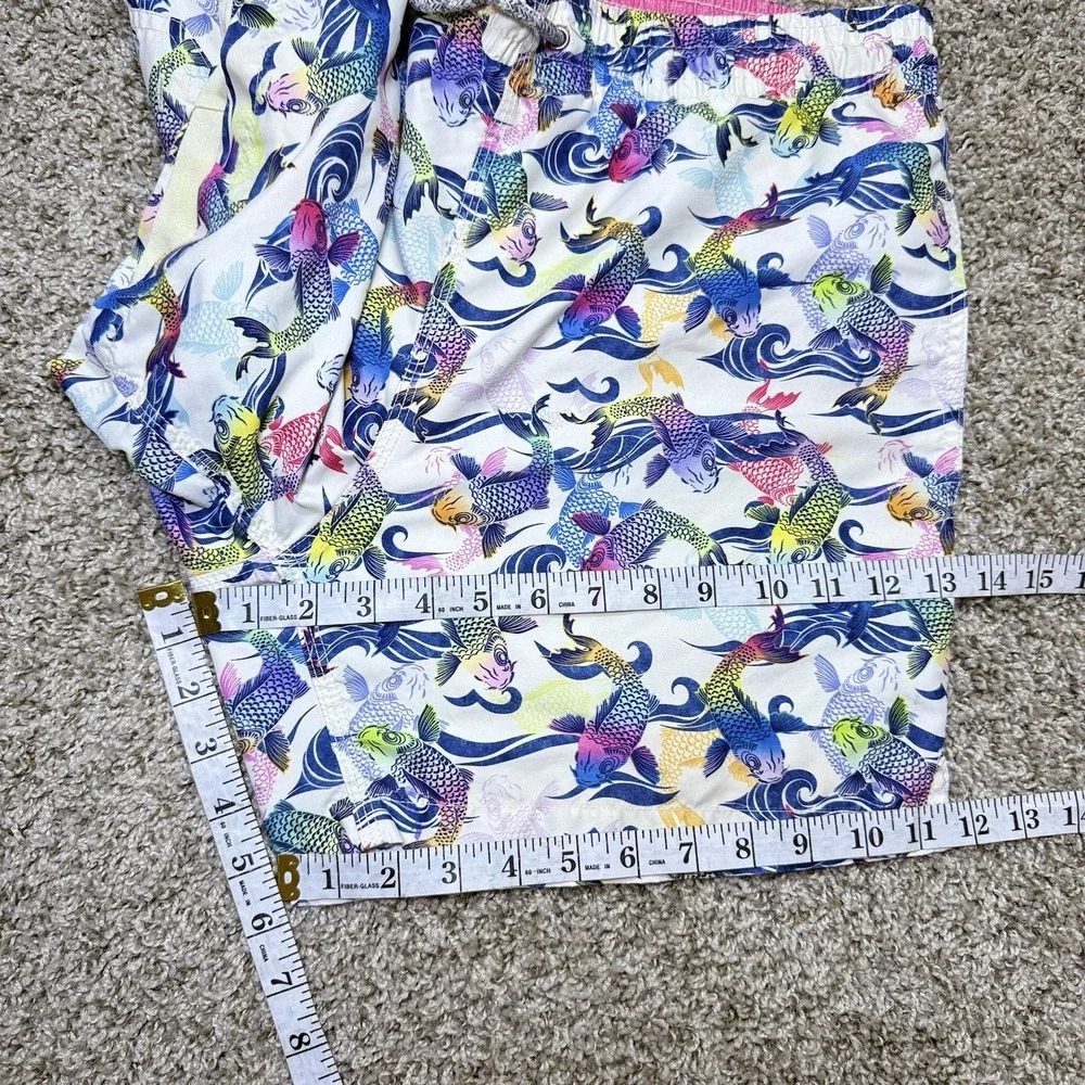 Michael's Swimwear Mens M Koi Fish Swim Trunks Cyclist Liner Multicolor Morocco